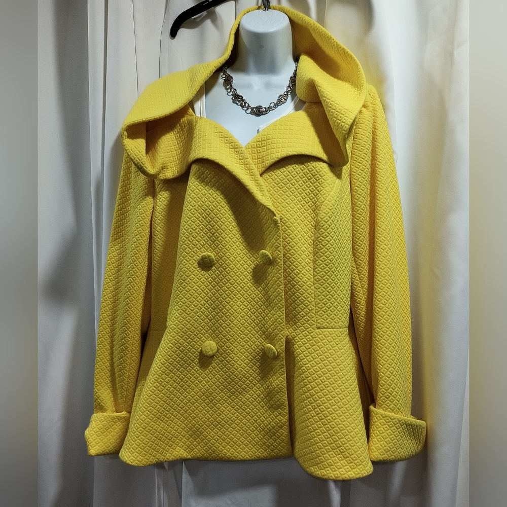 Ashro Vibrant Yellow Pea Coat